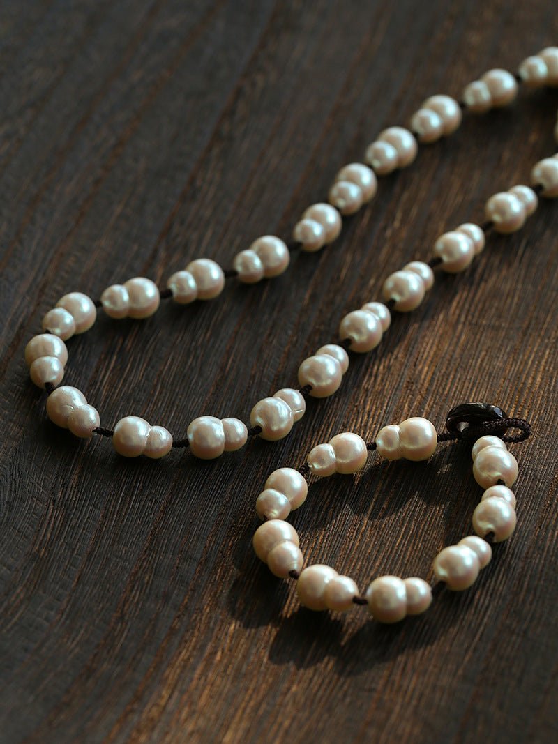 Fortune Gourd Baroque Pearl Necklace - floysun
