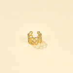 Four - Leaf Clover Hollow Ear Cuff - floysun