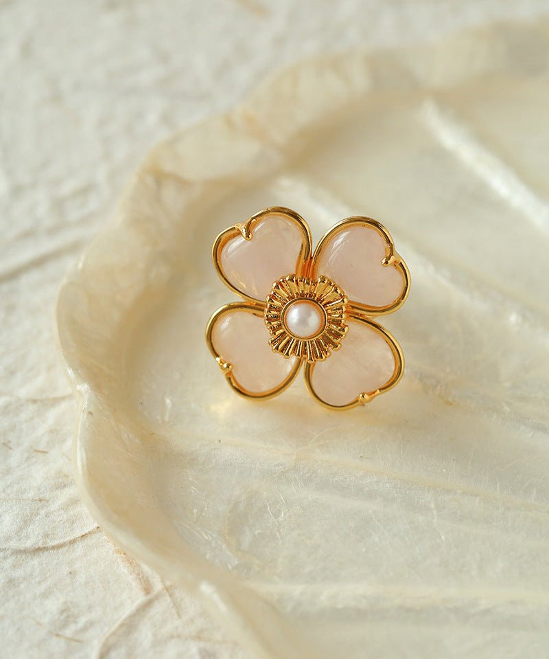 Four - leaf Clover Single Flower Rings - floysun