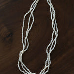 French Chic Multi - Layer Rice Pearl Choker - Hand - Knotted Natural Freshwater Pearl Necklace - floysun