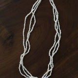 French Chic Multi - Layer Rice Pearl Choker - Hand - Knotted Natural Freshwater Pearl Necklace - floysun