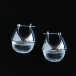 French Dewdrop Crystal U - Shape Hoop Earrings - floysun