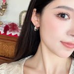 French Dewdrop Crystal U - Shape Hoop Earrings - floysun