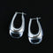 French Dewdrop Crystal U - Shape Hoop Earrings - floysun