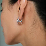 French Dewdrop Crystal U - Shape Hoop Earrings - floysun