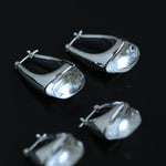 French Dewdrop Crystal U - Shape Hoop Earrings - floysun