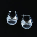 French Dewdrop Crystal U - Shape Hoop Earrings - floysun