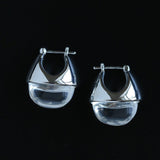 French Dewdrop Crystal U - Shape Hoop Earrings - floysun