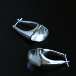 French Dewdrop Crystal U - Shape Hoop Earrings - floysun