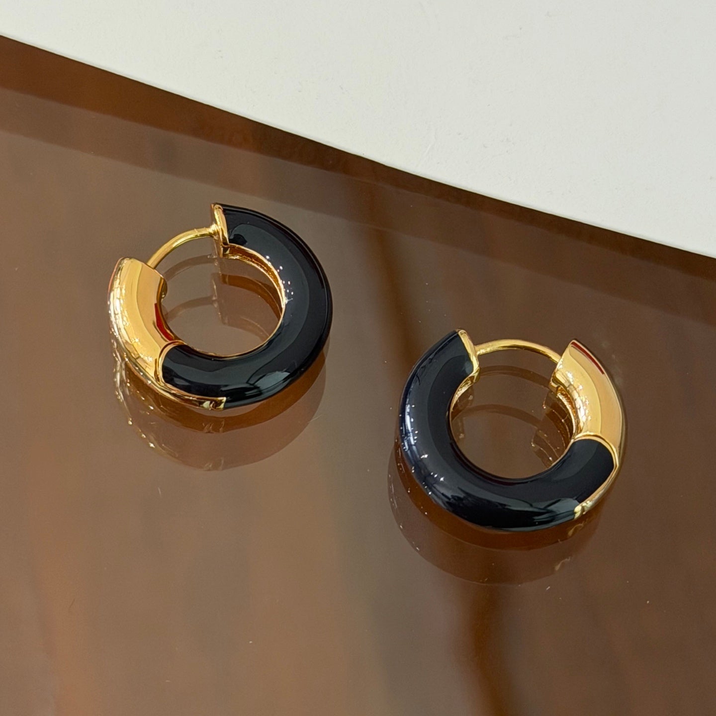 French Enamel Hoop Earrings - floysun