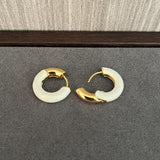 French Enamel Hoop Earrings - floysun