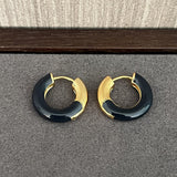 French Enamel Hoop Earrings - floysun