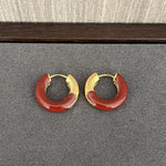 French Enamel Hoop Earrings - floysun