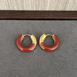 French Enamel Hoop Earrings - floysun