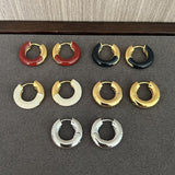 French Enamel Hoop Earrings - floysun