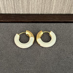 French Enamel Hoop Earrings - floysun
