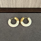 French Enamel Hoop Earrings - floysun