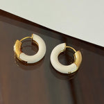 French Enamel Hoop Earrings - floysun