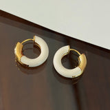 French Enamel Hoop Earrings - floysun