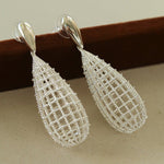 French Hollow Mesh Teardrop Earrings - floysun