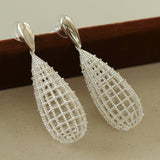 French Hollow Mesh Teardrop Earrings - floysun