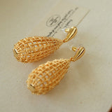 French Hollow Mesh Teardrop Earrings - floysun