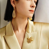 French Hollow Mesh Teardrop Earrings - floysun