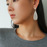 French Hollow Mesh Teardrop Earrings - floysun