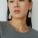 French Hollow Mesh Teardrop Earrings - floysun
