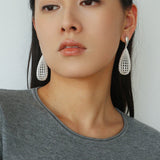 French Hollow Mesh Teardrop Earrings - floysun