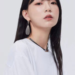 French Hollow Mesh Teardrop Earrings - floysun