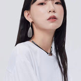 French Hollow Mesh Teardrop Earrings - floysun