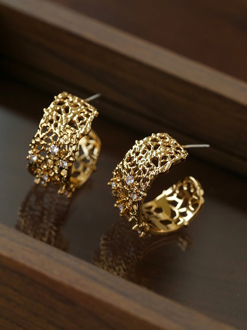 French Lace C - Hoop Earrings - floysun