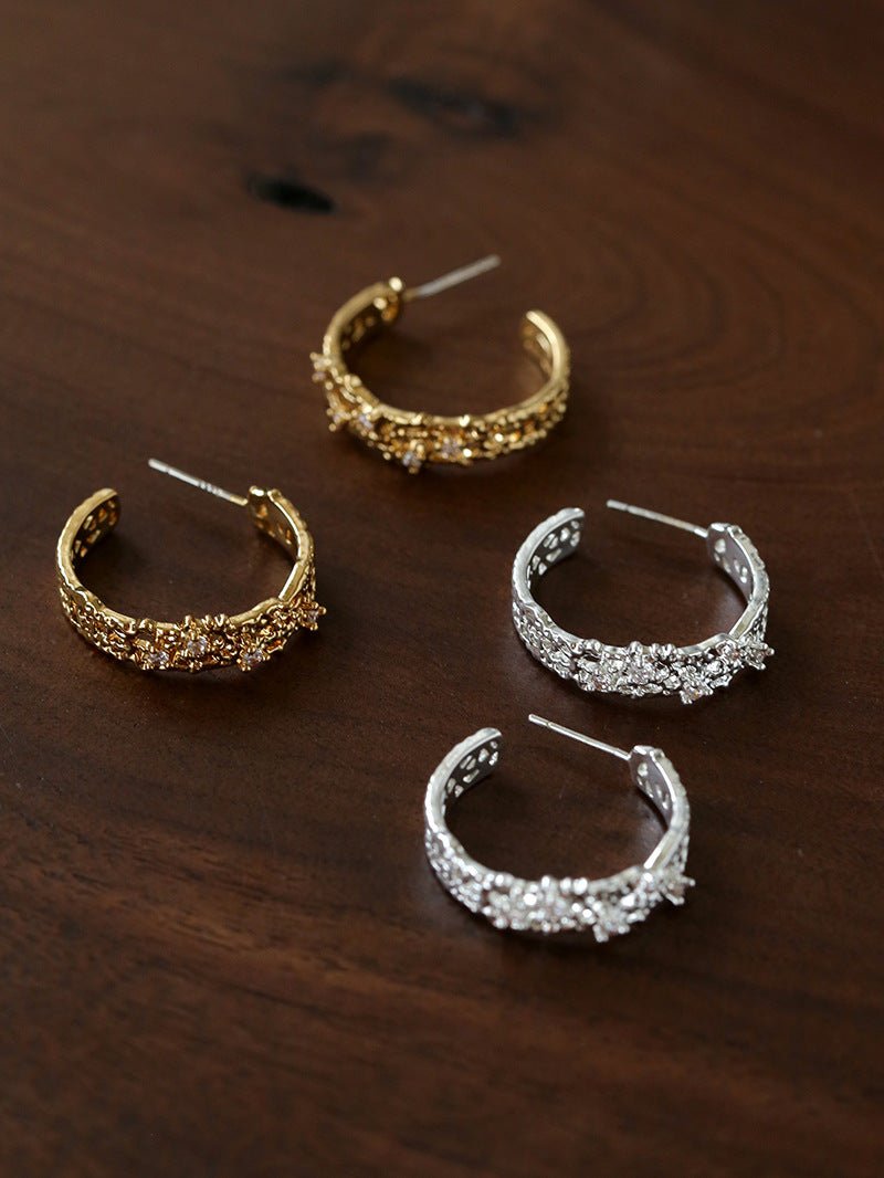 French Lace C - Hoop Earrings - floysun