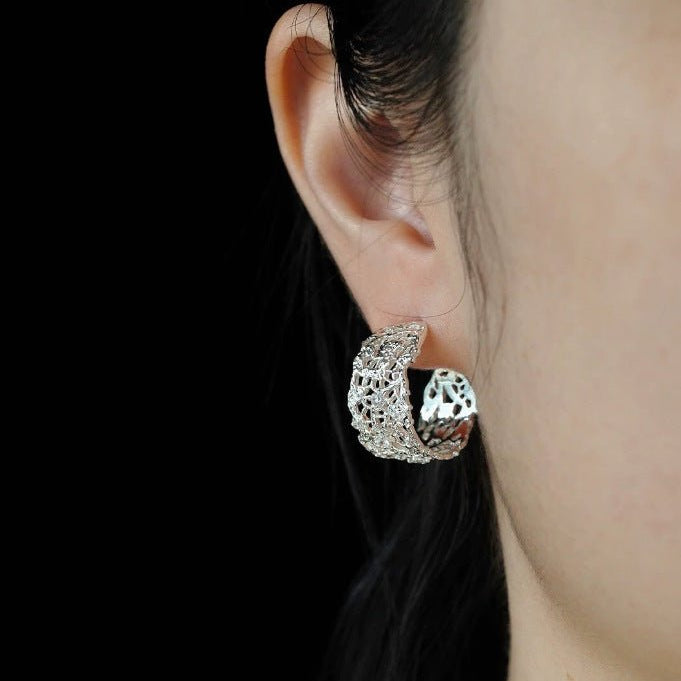 French Lace C - Hoop Earrings - floysun