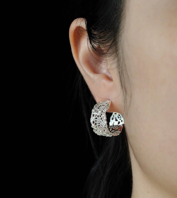 French Lace C - Hoop Earrings - floysun