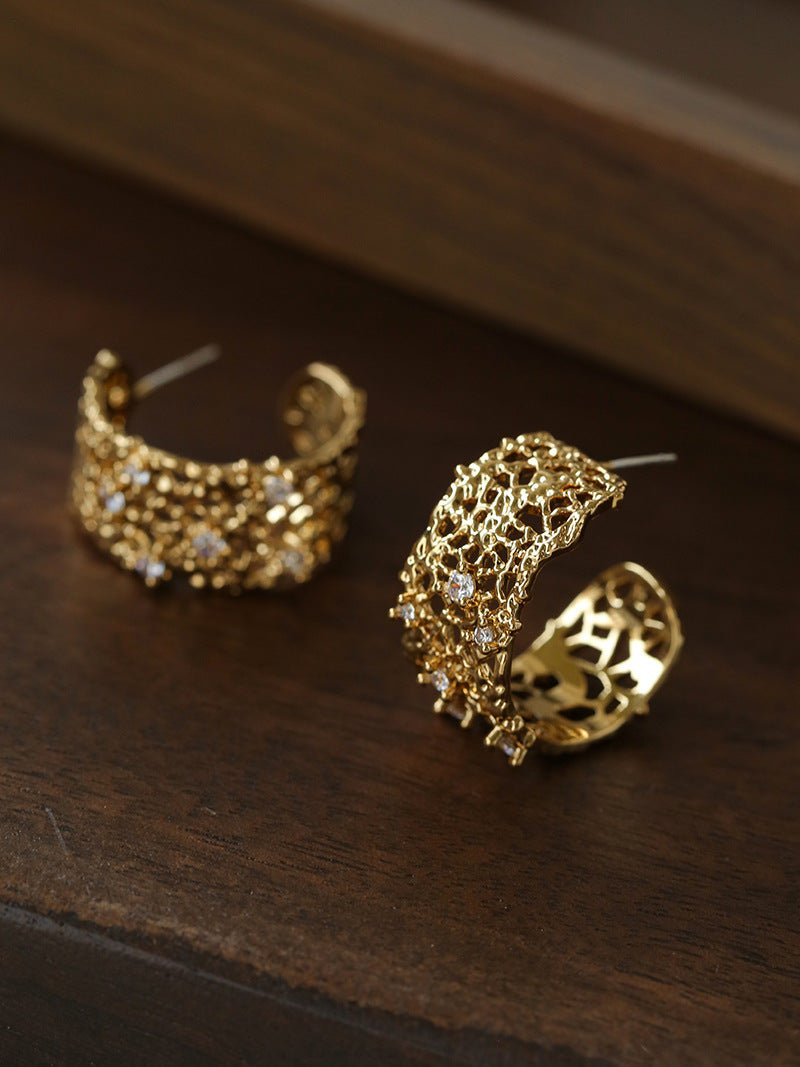 French Lace C - Hoop Earrings - floysun