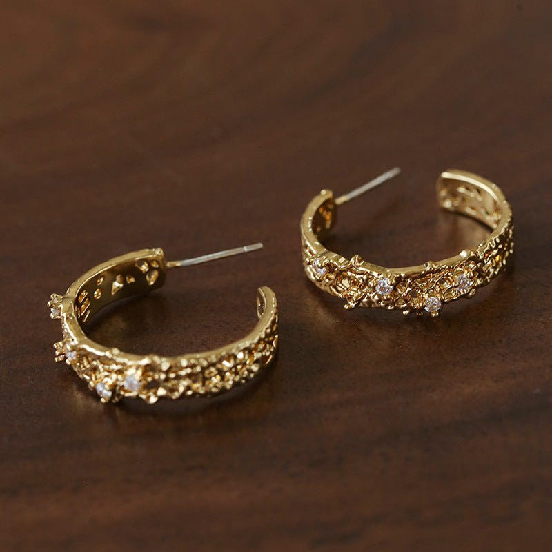 French Lace C - Hoop Earrings - floysun