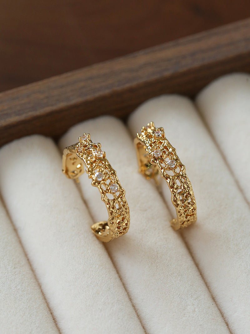 French Lace C - Hoop Earrings - floysun