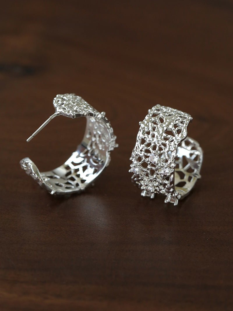 French Lace C - Hoop Earrings - floysun