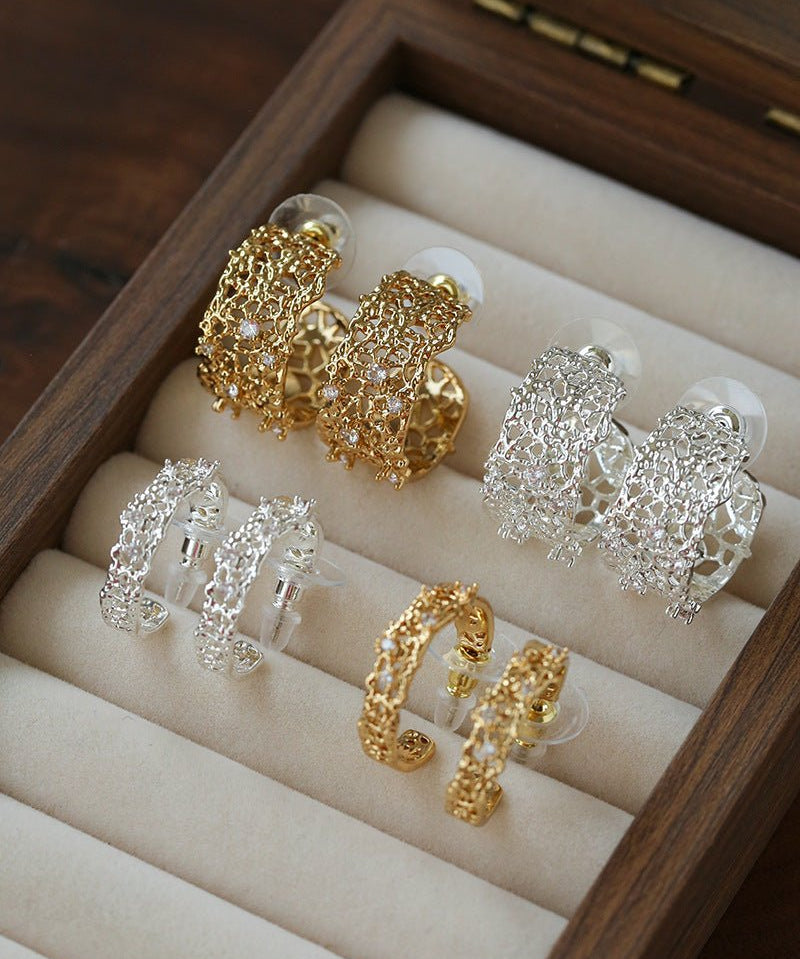 French Lace C - Hoop Earrings - floysun