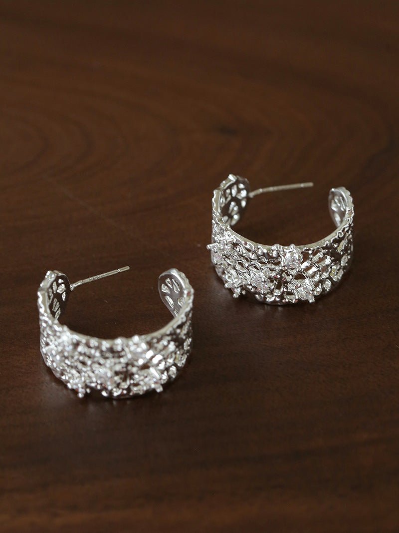 French Lace C - Hoop Earrings - floysun