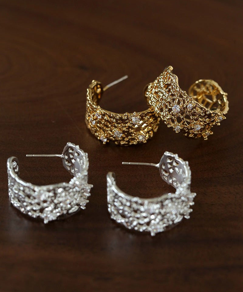 French Lace C - Hoop Earrings - floysun