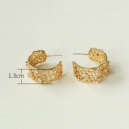 French Lace C - Hoop Earrings - floysun
