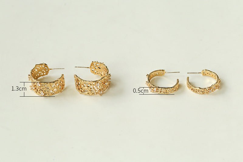 French Lace C - Hoop Earrings - floysun