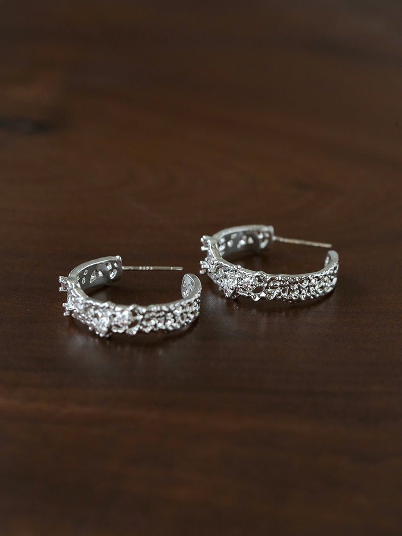 French Lace C - Hoop Earrings - floysun