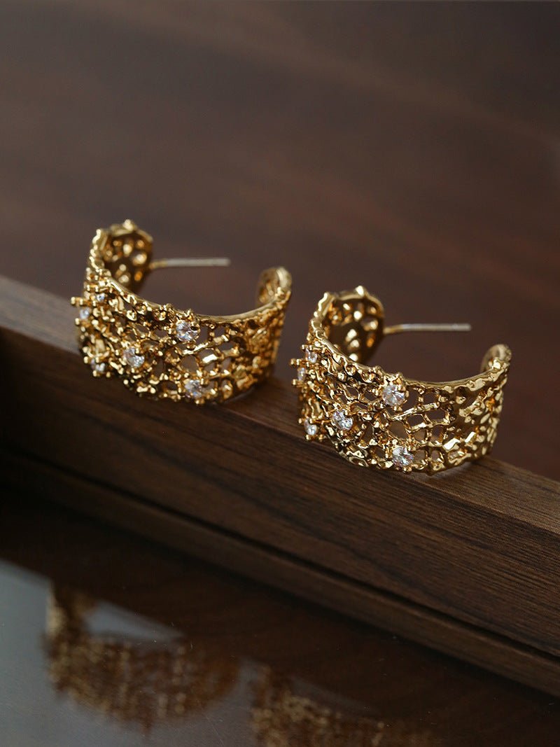 French Lace C - Hoop Earrings - floysun