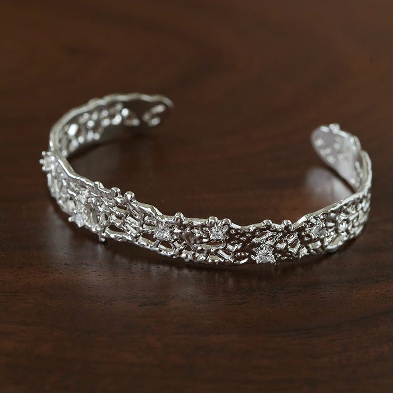 French Lace Open Cuff Bracelet - floysun