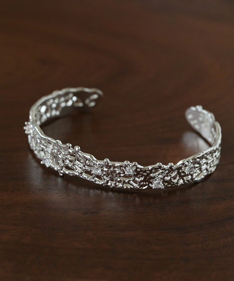French Lace Open Cuff Bracelet - floysun