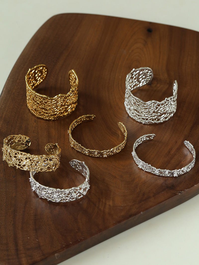 French Lace Open Cuff Bracelet - floysun